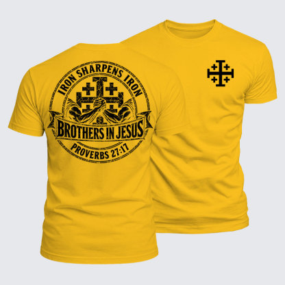 Luxe Mercerized Cotton Tee - Iron Sharpens Iron – Brothers in Jesus – Proverbs 27:17