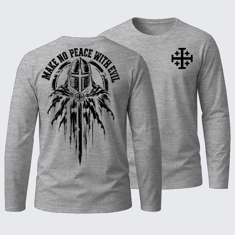 Long Sleeve Cotton Tee - Make No Peace With Evil –  Christian Knight
