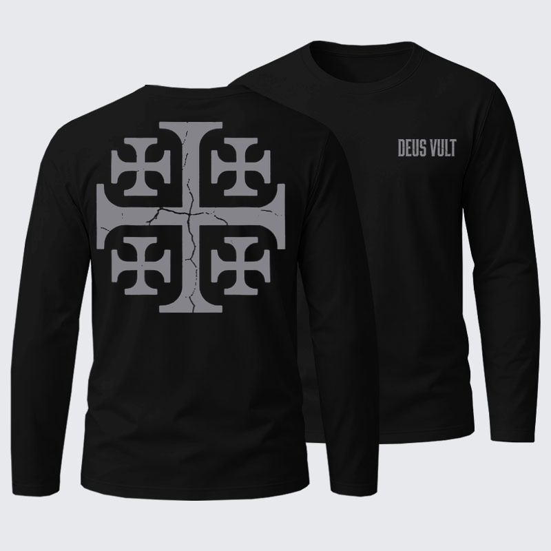 Deus Vult Cotton Long Sleeve T-Shirt