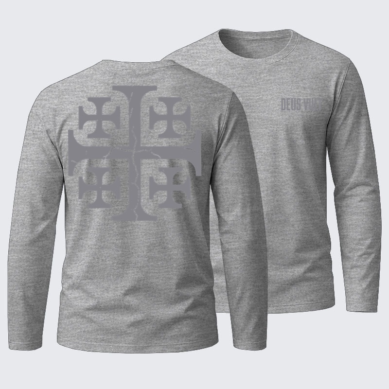 Deus Vult Cotton Long Sleeve T-Shirt