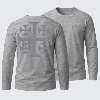 Deus Vult Cotton Long Sleeve T-Shirt