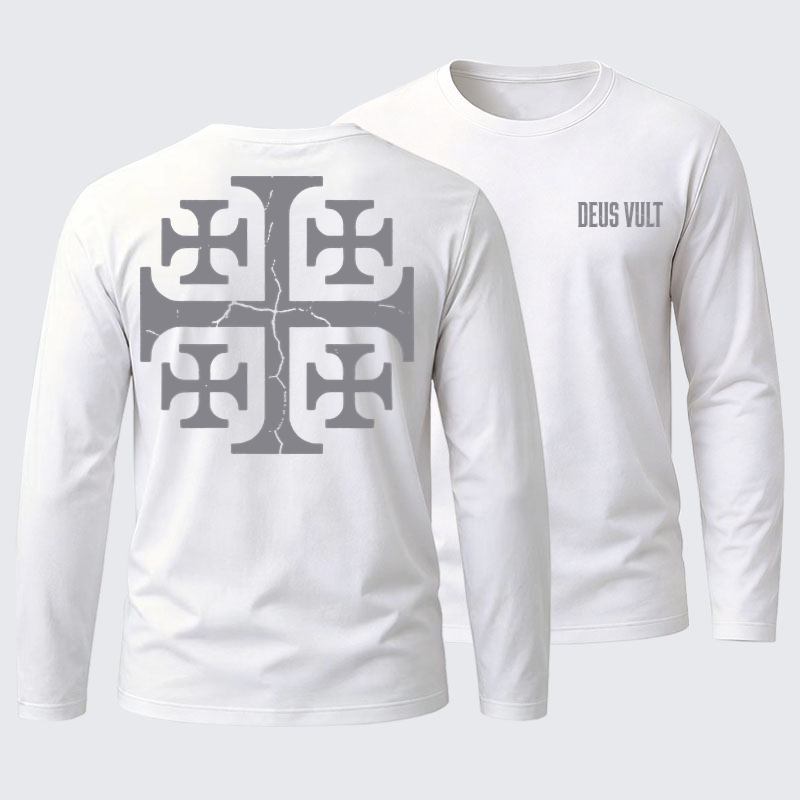 Deus Vult Cotton Long Sleeve T-Shirt