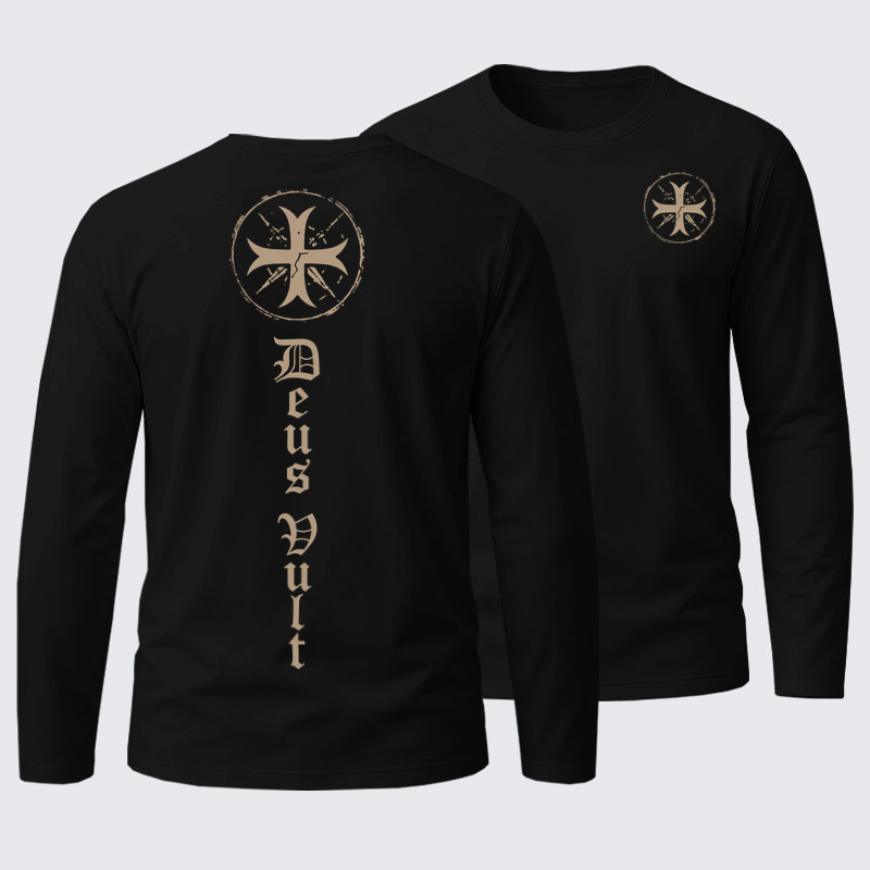 Deus Vult Cotton Long Sleeve T-Shirt