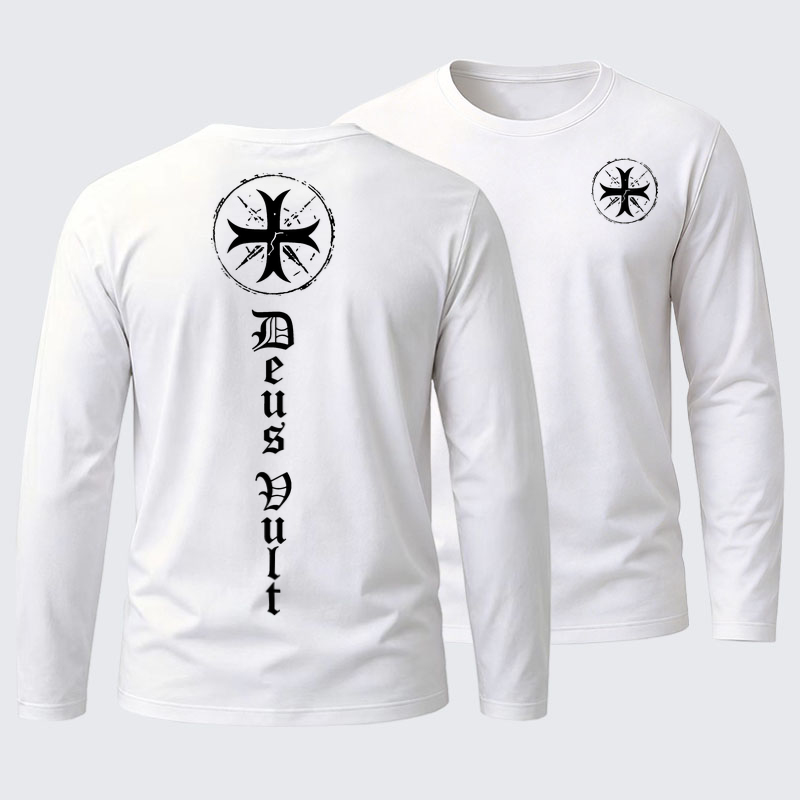 Deus Vult Cotton Long Sleeve T-Shirt
