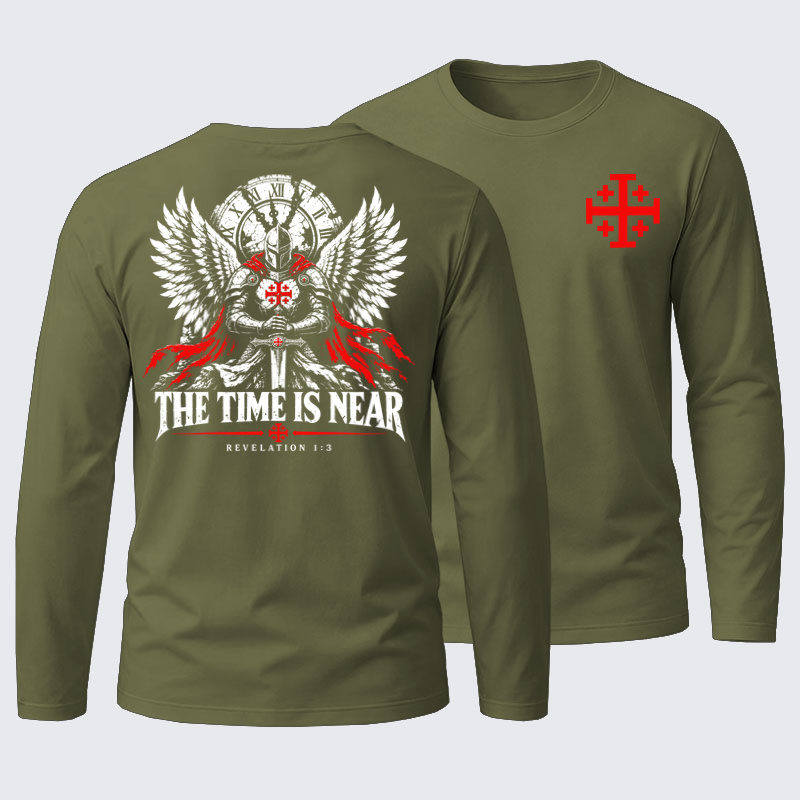 The Time Is Near Revelation 1:3 Cotton Long Sleeve T-Shirt