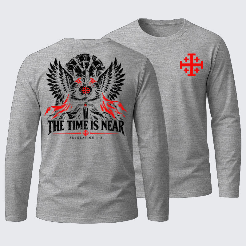The Time Is Near Revelation 1:3 Cotton Long Sleeve T-Shirt