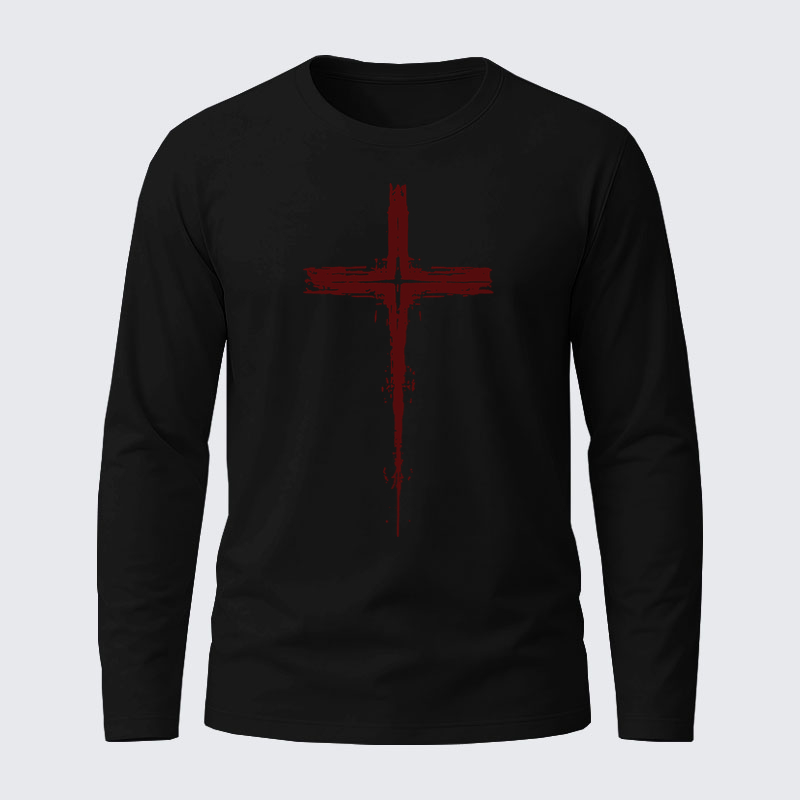 Light of Cross Jesus God Christian Cotton Long Sleeve T-Shirt