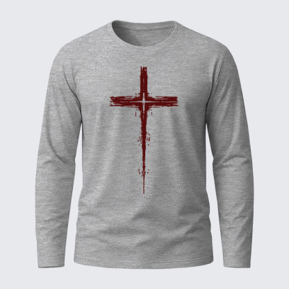 Light of Cross Jesus God Christian Cotton Long Sleeve T-Shirt
