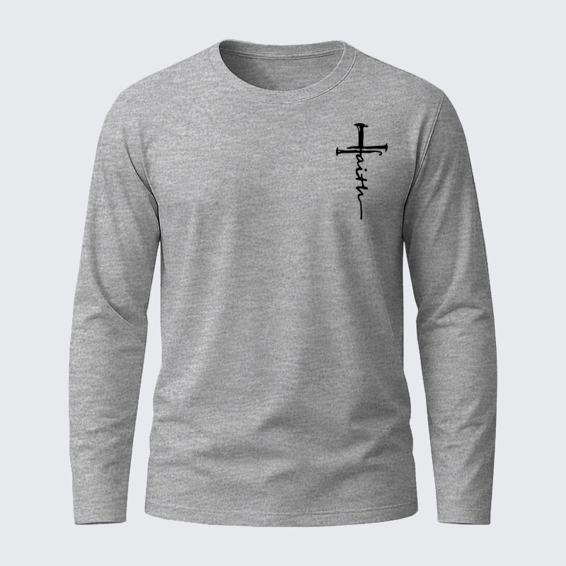 Cross Jesus God Christian Cotton Long Sleeve T-Shirt-soulsbelief