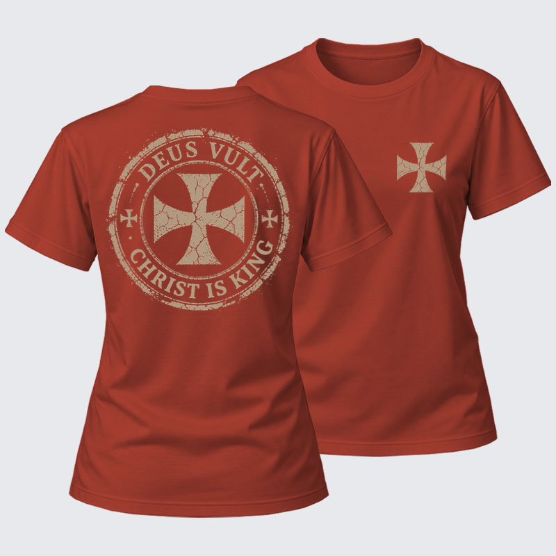Women's T-shirts  - Deus Vult Christ Is King