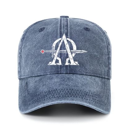 Heritage Washed Cap - Alpha & Omega – Revelation 22:13 Christian Warrior