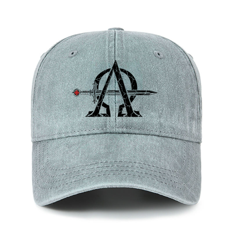 Heritage Washed Cap - Alpha & Omega – Revelation 22:13 Christian Warrior