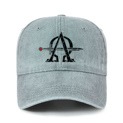 Heritage Washed Cap - Alpha & Omega – Revelation 22:13 Christian Warrior