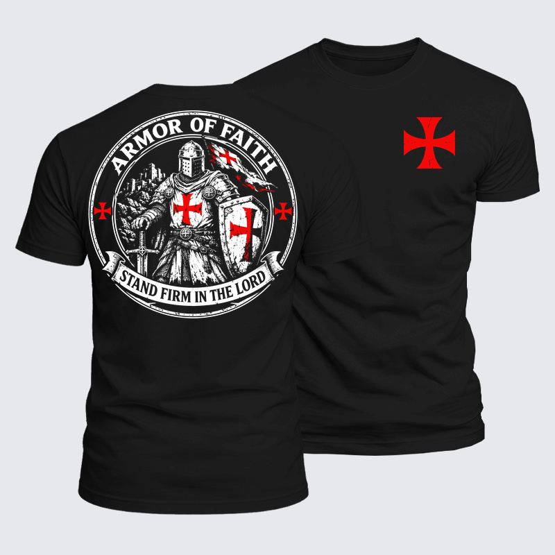 Luxe Mercerized Cotton Tee - Armor Of Faith, Stand Firm In The Lord