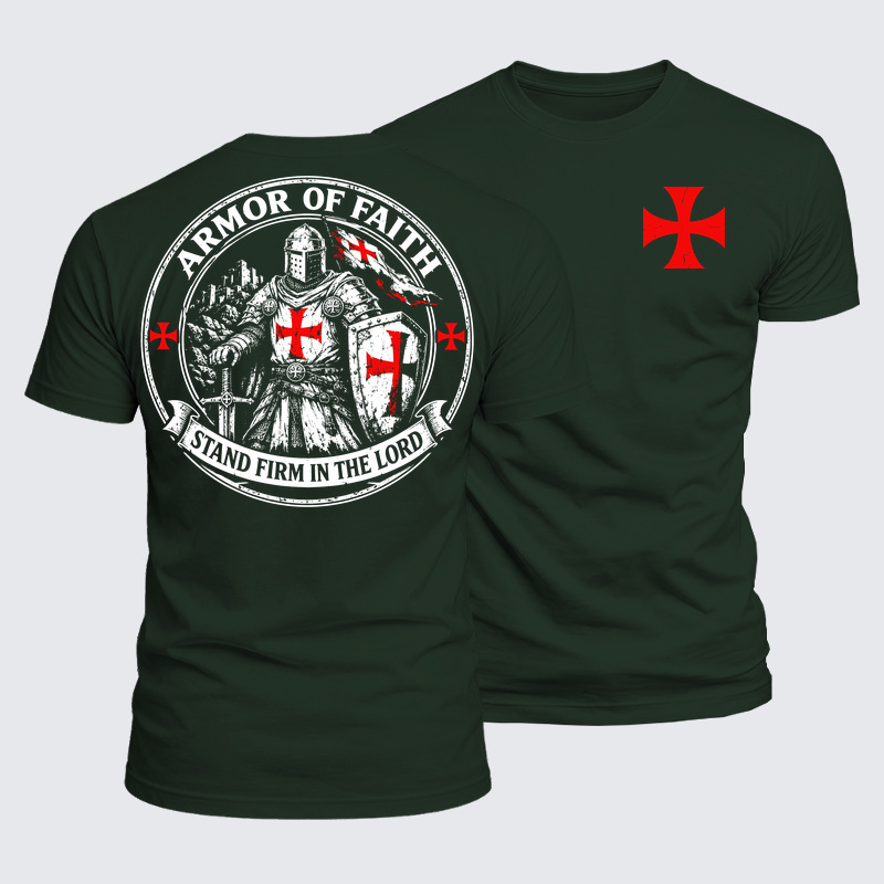Luxe Mercerized Cotton Tee - Armor Of Faith, Stand Firm In The Lord
