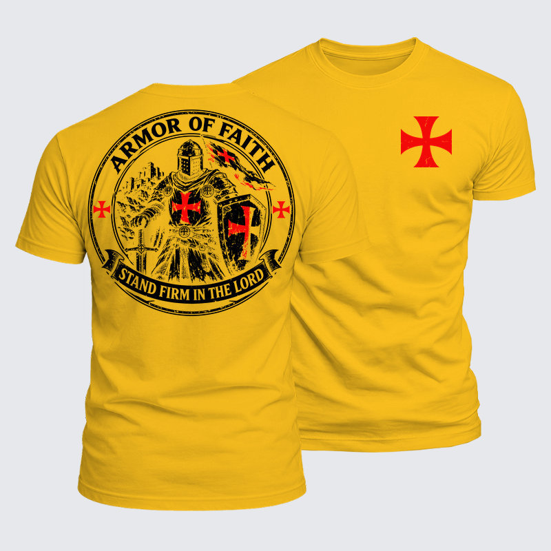 Luxe Mercerized Cotton Tee - Armor Of Faith, Stand Firm In The Lord