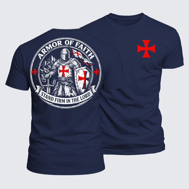 Luxe Mercerized Cotton Tee - Armor Of Faith, Stand Firm In The Lord