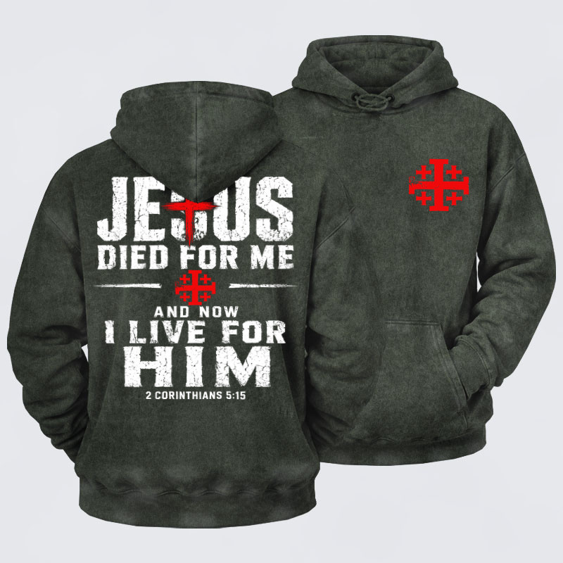 Washed Hoodie -  Deus Vult Knight Templar American Flag Crusader-soulsbelief