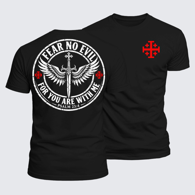 Luxe Mercerized Cotton Tee - Fear No Evil For You Are With Me