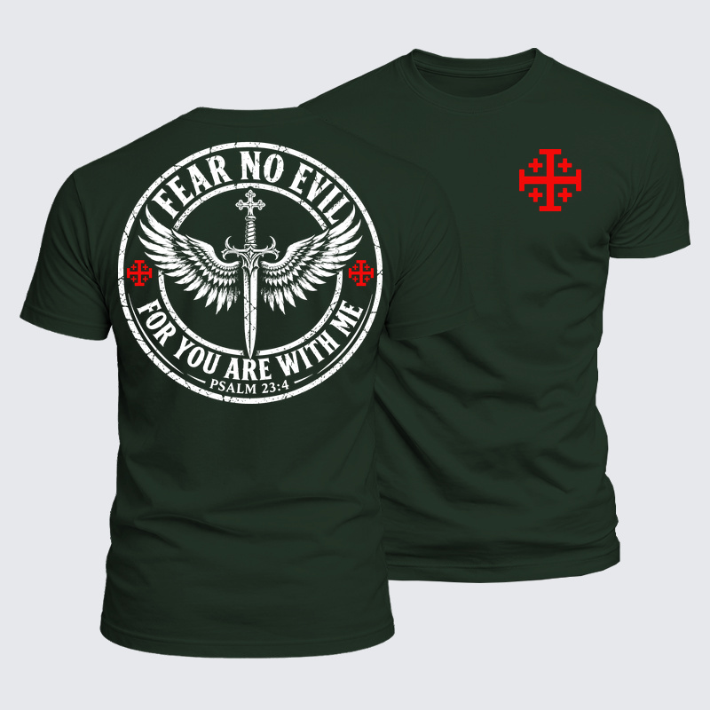 Luxe Mercerized Cotton Tee - Fear No Evil For You Are With Me