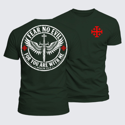 Luxe Mercerized Cotton Tee - Fear No Evil For You Are With Me