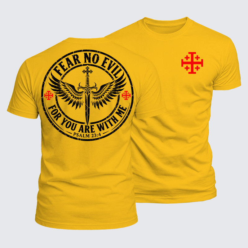 Luxe Mercerized Cotton Tee - Fear No Evil For You Are With Me