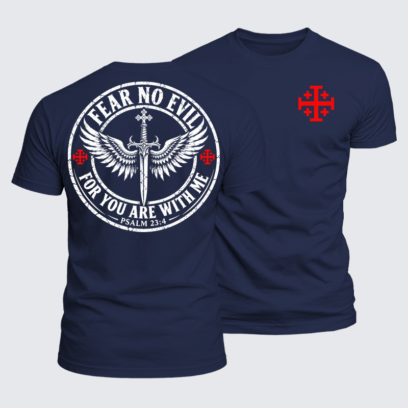 Luxe Mercerized Cotton Tee - Fear No Evil For You Are With Me
