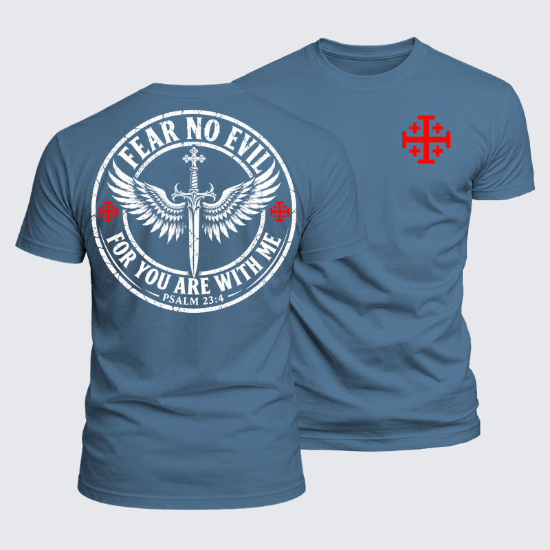 Luxe Mercerized Cotton Tee - Fear No Evil For You Are With Me