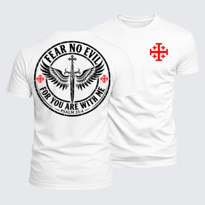 Luxe Mercerized Cotton Tee - Fear No Evil For You Are With Me