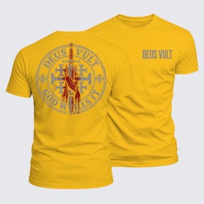 Luxe Mercerized Cotton Tee - Deus Vult: God Wills It