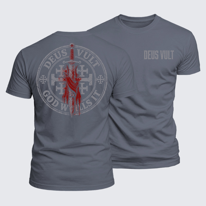 Luxe Mercerized Cotton Tee - Deus Vult: God Wills It