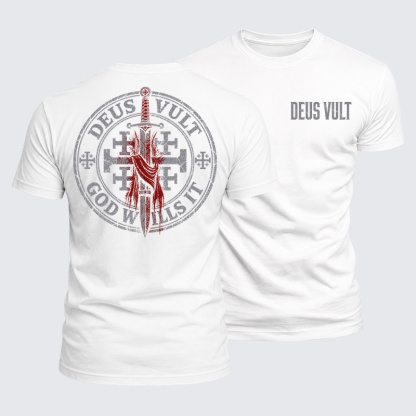 Luxe Mercerized Cotton Tee - Deus Vult: God Wills It