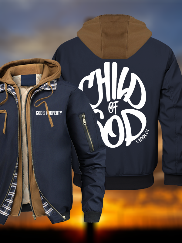 Child Of God Warm Hooded Bomber Jacket