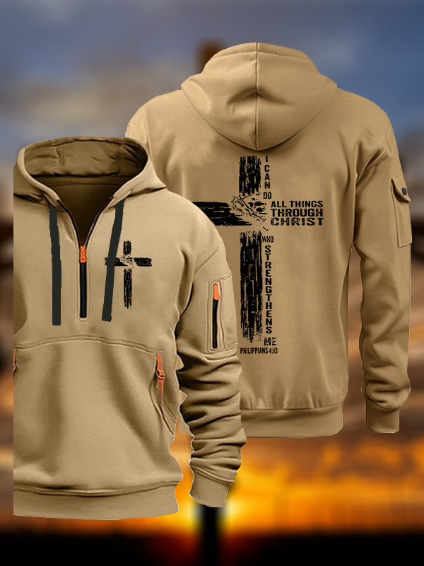 I Can Do All Things THrough Christ Jesus God Christian Zipper Hoodies