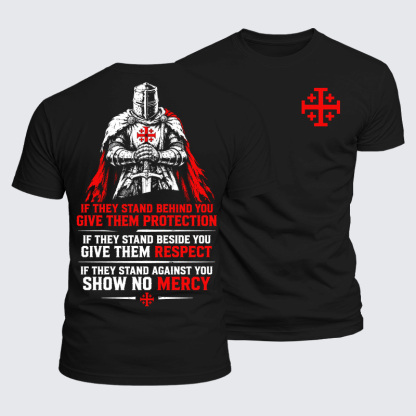 Luxe Mercerized Cotton Tee - Protection · Respect · No Mercy – Christian Knight