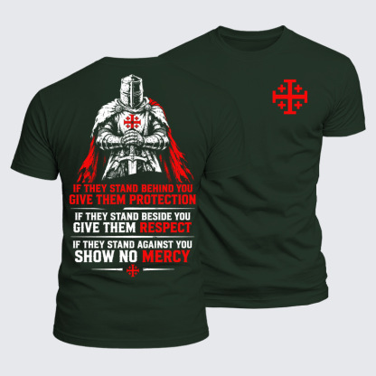 Luxe Mercerized Cotton Tee - Protection · Respect · No Mercy – Christian Knight