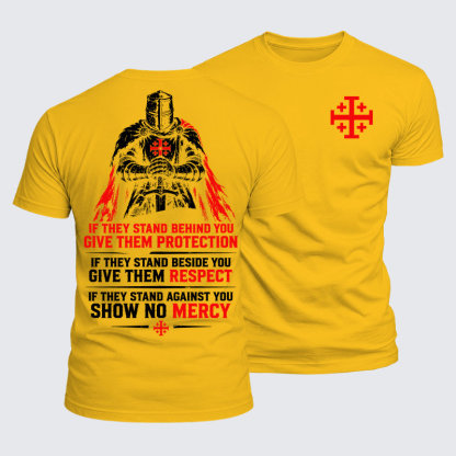Luxe Mercerized Cotton Tee - Protection · Respect · No Mercy – Christian Knight