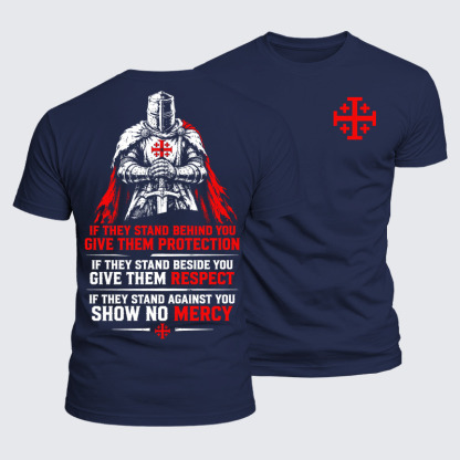 Luxe Mercerized Cotton Tee - Protection · Respect · No Mercy – Christian Knight