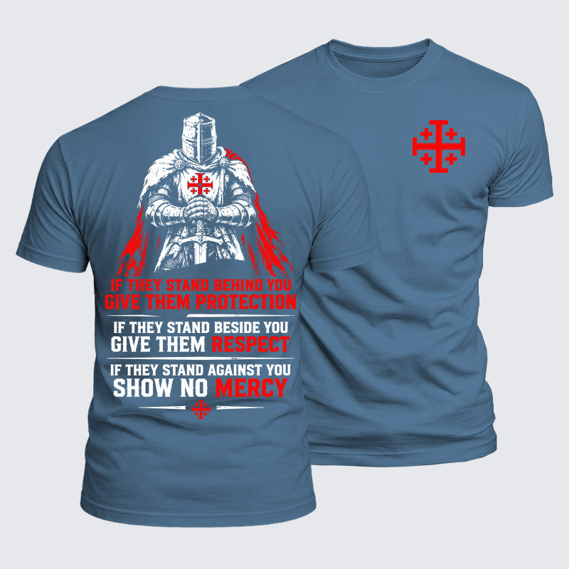 Luxe Mercerized Cotton Tee - Protection · Respect · No Mercy – Christian Knight