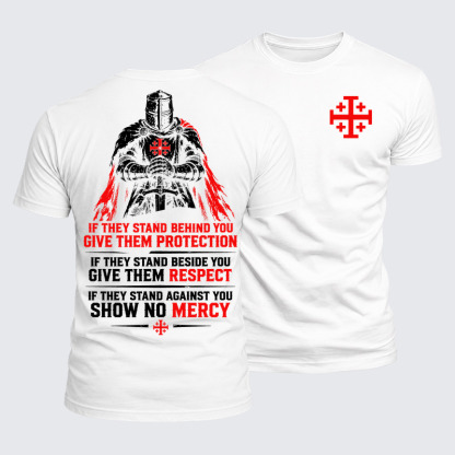 Luxe Mercerized Cotton Tee - Protection · Respect · No Mercy – Christian Knight