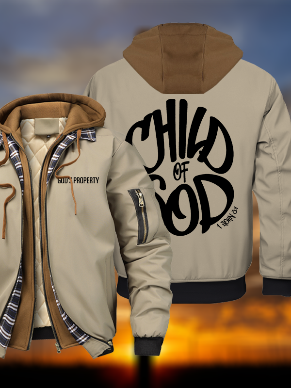 Child Of God Warm Hooded Bomber Jacket