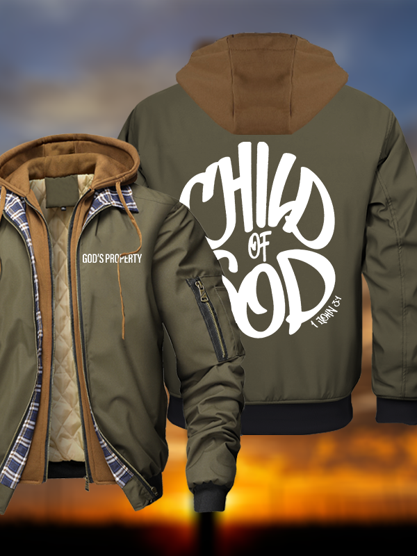 Child Of God Warm Hooded Bomber Jacket