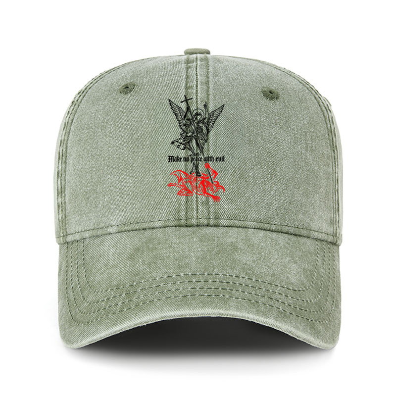 Heritage Washed Cap - Make No Peace with Evil – Saint Michael