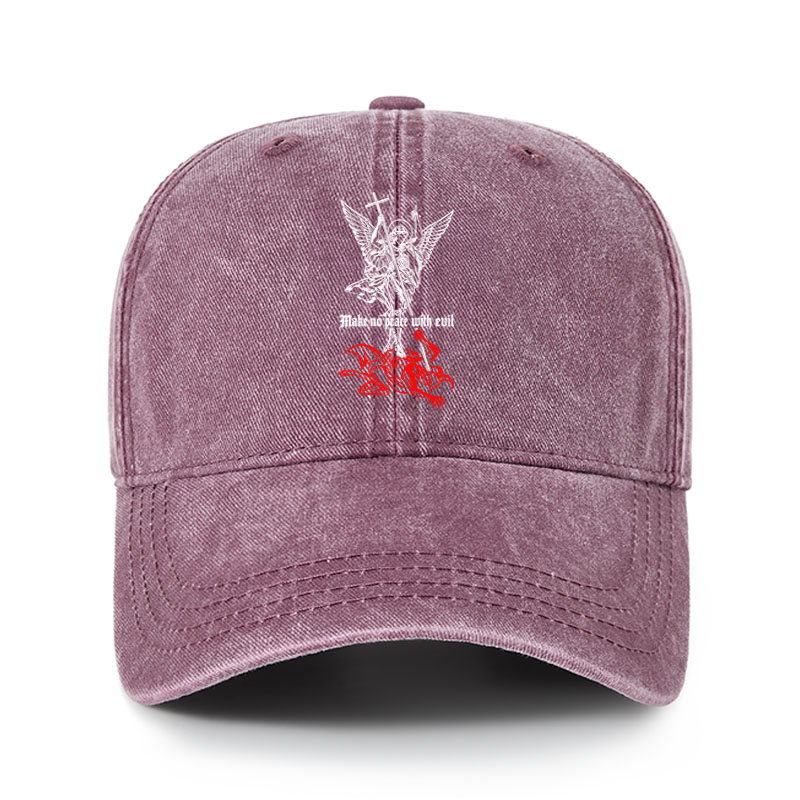 Heritage Washed Cap - Make No Peace with Evil – Saint Michael