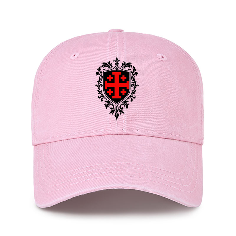 Heritage Washed Cap - Jerusalem Cross Heraldic Crest