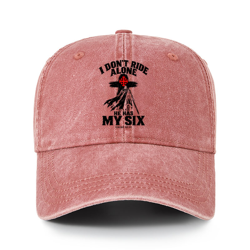 Heritage Washed Cap - I Don’t Ride Alone – Isaiah 52:12 Christian Warrior