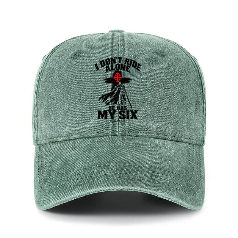 Heritage Washed Cap - I Don’t Ride Alone – Isaiah 52:12 Christian Warrior
