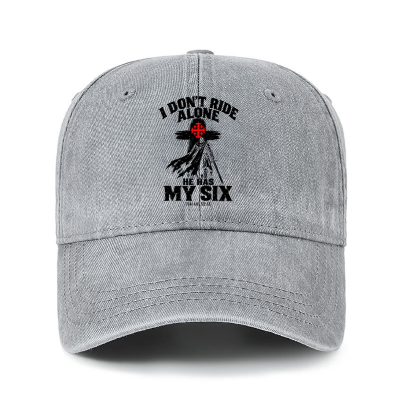 Heritage Washed Cap - I Don’t Ride Alone – Isaiah 52:12 Christian Warrior