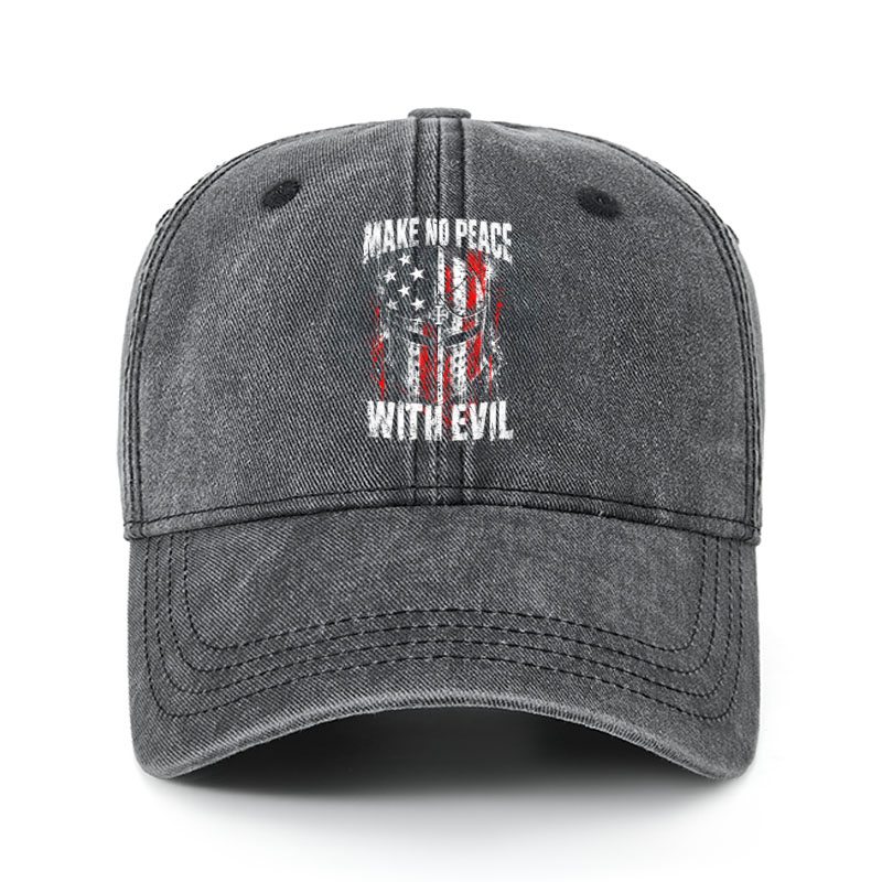 Heritage Washed Cap - Make No Peace With Evil – Christian Warrior Knight