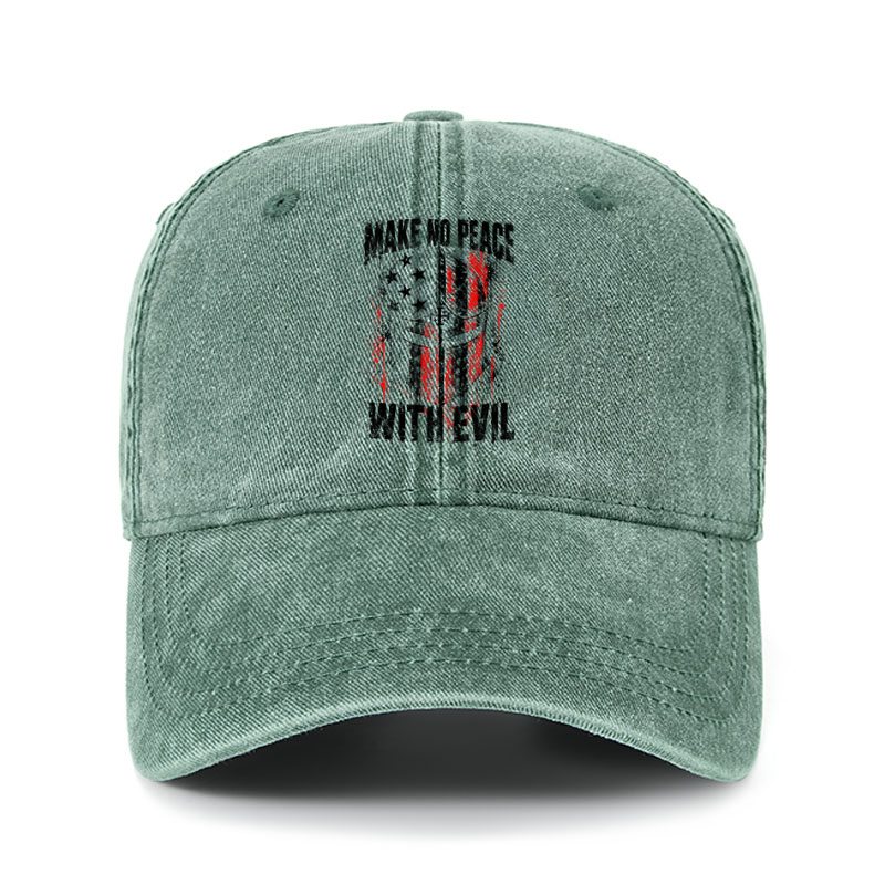Heritage Washed Cap - Make No Peace With Evil – Christian Warrior Knight